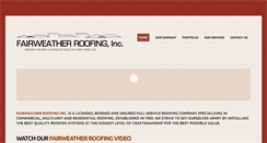 Desktop Screenshot of fairweatherroofing.net